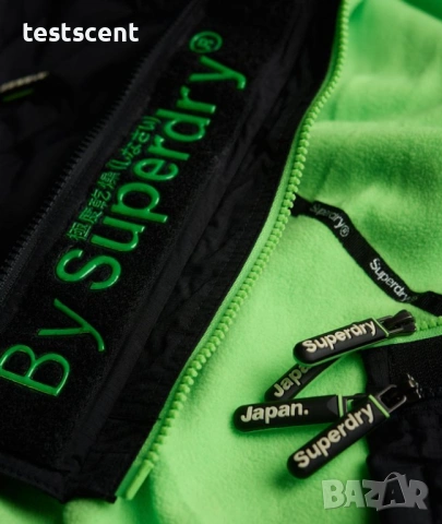 $107 Мъжко яке ветровка Superdry Windcheater XXL, черно/зелено, снимка 6 - Якета - 53955013