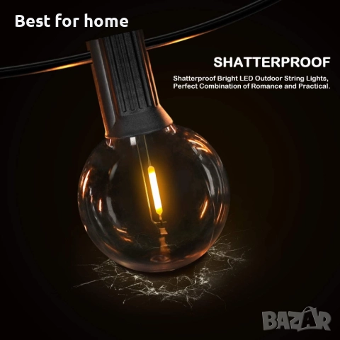 150 фута LED глобусови външни гирлянди, снимка 2 - Външни лампи - 52130197