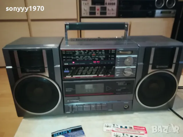 HITACHI-РАДИОКАСЕТОФОН 1601250829, снимка 4 - Радиокасетофони, транзистори - 48698153