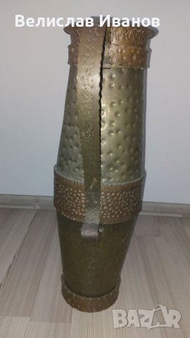 Голяма старинна ваза от бронз и мед, снимка 2 - Антикварни и старинни предмети - 38033111