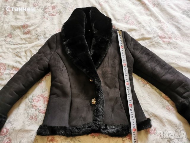 Елегантно дамско палто S, снимка 7 - Палта, манта - 30836249