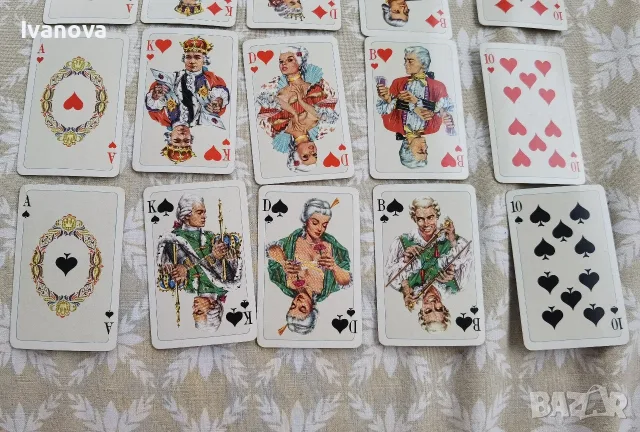 Ретро колекционерски мини карти за пасианс, комплект, снимка 2 - Карти за игра - 56200969