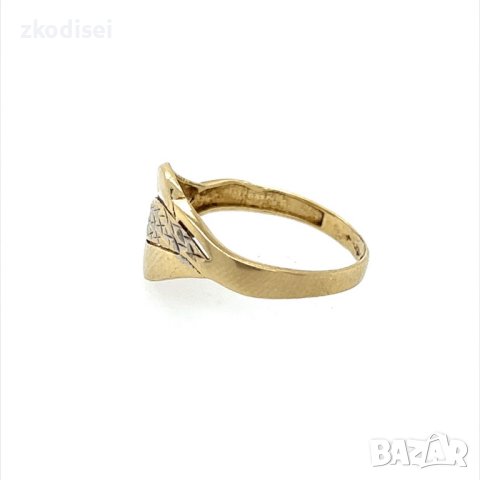 Златен дамски пръстен 1,53гр. размер:57 14кр. проба:585 модел:22322-1, снимка 2 - Пръстени - 44376092