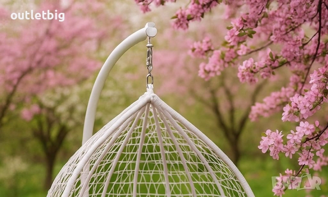 Градинска висяща люлка тип гнездо,яйце–Промоция!, снимка 3 - Градински мебели, декорация  - 52302371