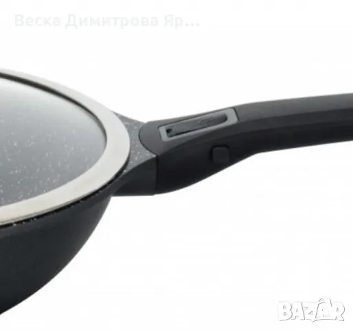 Тиган Уок с капак Bohmann, 28см. 3.4л., Лят алуминий, Подвижна дръжка, Индукция, снимка 3 - Съдове за готвене - 47885032