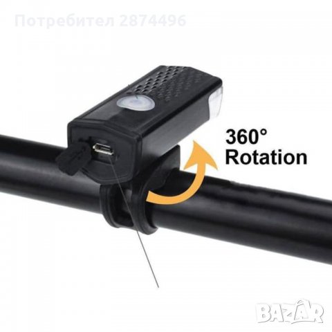Лед фар за велосипед зареждащ се от USB, снимка 5 - Велосипеди - 30906047