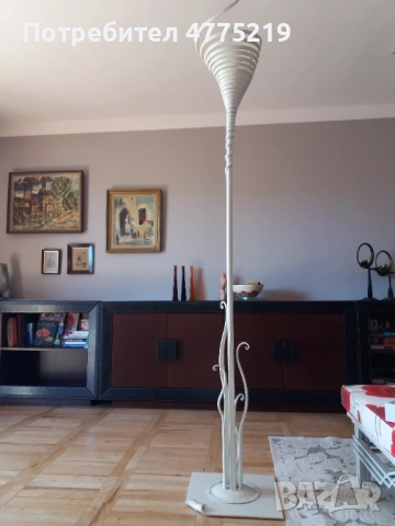 Арт подова лампа - авторски модел, метал, ръчна изработка, уникат, снимка 3 - Лампиони - 53948320