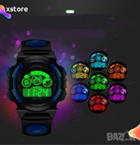 Мултифункционален детски водоустойчив до 30 метра часовник, снимка 8 - Детски - 52740068