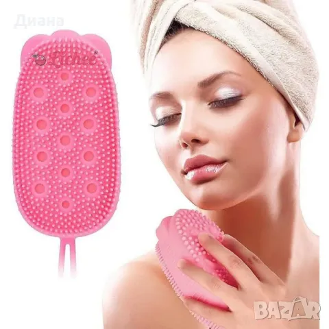 Масажна гъба за баня от силикон Bubbles Brush - за всякакви типове кожа, снимка 1 - Други - 48965310