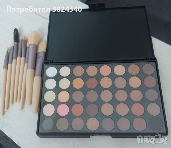 Лот палитра сенки за очи с четки за грим, снимка 1