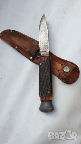 Стар нож Солинген с кания, снимка 9 - Антикварни и старинни предмети - 42866595