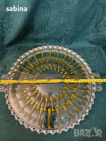 Плато/поднос от кристално стъкло за торта Walther Glas, снимка 4 - Сервизи - 53037113