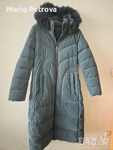 Дълго Зимно яке със сваляща се качулка, снимка 2 - Якета - 53229188