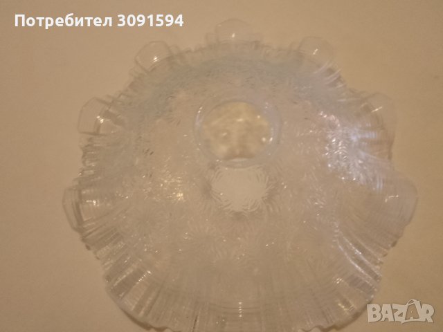 френско стъкло за лампа полюлей 1900г, снимка 7 - Антикварни и старинни предмети - 40825491