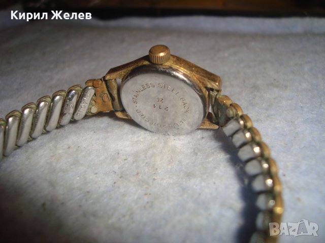 TRUMP WATCH 17 JEWELS СТАР ВИНТИДЖ ПОЗЛАТЕН ЛУКС МОДЕЛ с ПОЗЛАТЕНА ВЕРИЖКА ДАМСКИ МЕХ ЧАСОВНИК 25230, снимка 13 - Антикварни и старинни предмети - 36686241