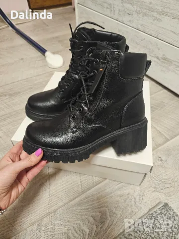 Дамски зимни боти, тип кубинки, снимка 6 - Дамски боти - 48145163