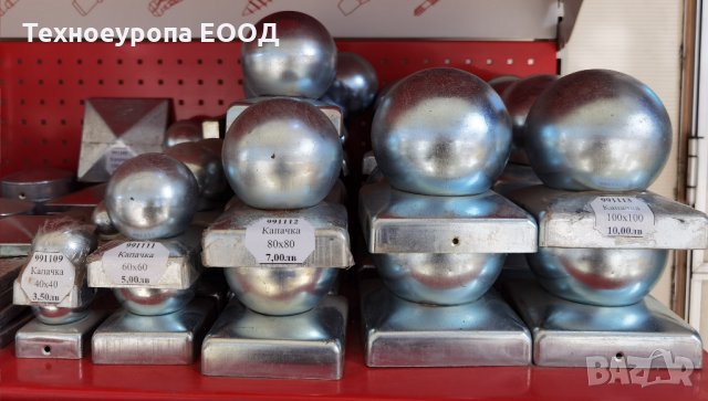 Метални капачки за оградни колове, снимка 1