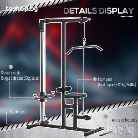 Фитнес уред за горната част на тялото-ръце, рамене, гърди и талия чисто нов, снимка 2 - Фитнес уреди - 51188553