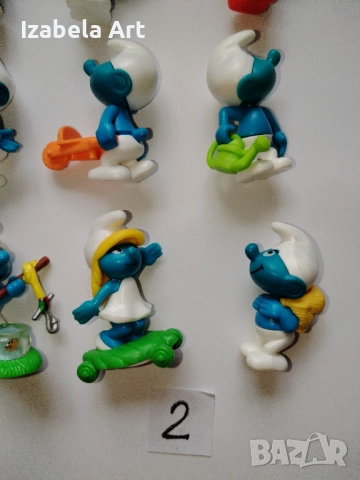 16бр фигури Kinder СМЪРФОВЕ/стари Киндер играчки от шоколадови яйца , снимка 5 - Колекции - 52022031