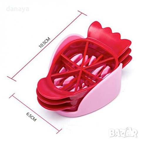 943 Уред за рязане на ягоди с 3 приставки резачка за ягоди киви яйцерезачка, снимка 10 - Аксесоари за кухня - 37436555