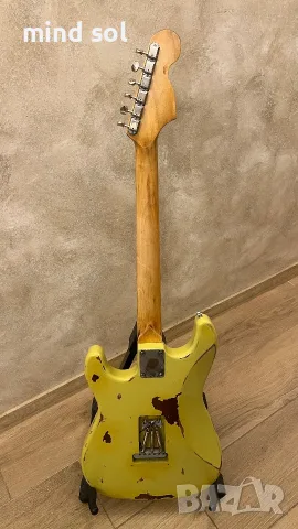 Custom Hendrix Strat-Style Relic електрическа китара – махагоново тяло, Wilkinson Tremolo, снимка 7 - Китари - 55976788