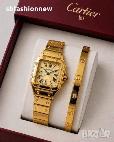 Cartier комплект часовник и гривна, снимка 8 - Бижутерийни комплекти - 55758696