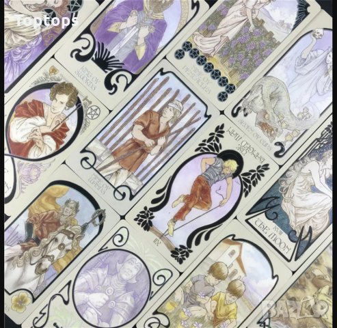 78 таро карти: Mermaid Tarot & Chrysalis Tarot & Ethereal Visions Tarot, снимка 15 - Карти за игра - 33780267