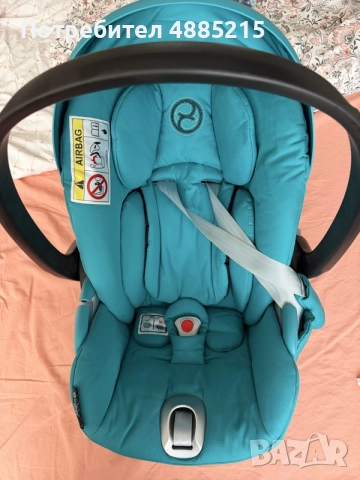 Столче за кола Cybex Cloud Z i-Size с включена подложка за новородено – цвят River Blue- тюркоаз