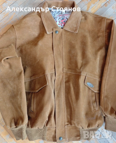 Елегантно мъжко яке от ЕСТЕСТВЕН ВЕЛУР – Made in Italy, XL, снимка 4 - Якета - 54169421