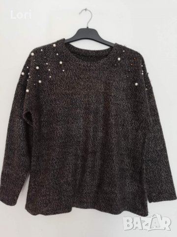 Дамска блуза с перли, снимка 3 - Блузи с дълъг ръкав и пуловери - 38465112