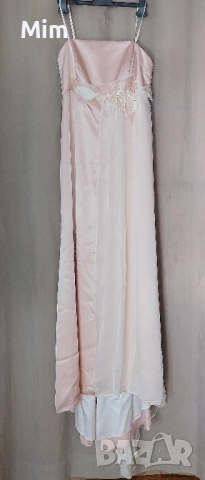 Италианска официална ,дълга,розова рокля , снимка 4 - Рокли - 51601198