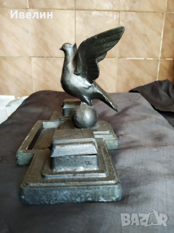 стара метална мастилница, снимка 4 - Антикварни и старинни предмети - 29140660