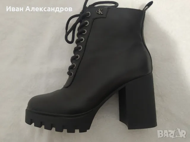 Нови дамски боти с висок ток Calvin Klein 38, снимка 4 - Дамски боти - 49897554