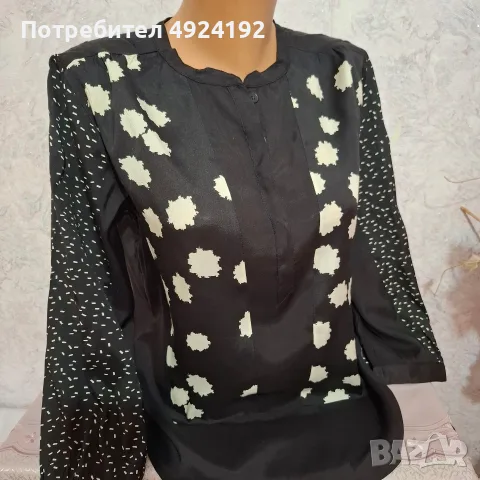 Дамска Черна Риза, снимка 4 - Ризи - 56107543