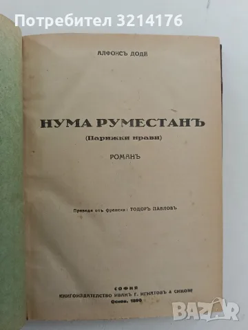 Нума Руместанъ. Парижки нрави - Алфонс Доде (1931, Луксозна изработка, Отлично състояние), снимка 3 - Специализирана литература - 55961712