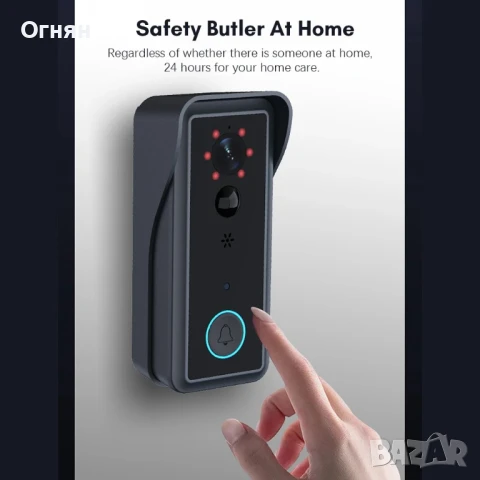 Безжичен видео звънец с карта памет!, снимка 1