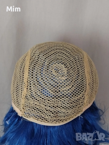 Синя и Неоново зелена перука с бретон , снимка 13 - Аксесоари за коса - 37225069