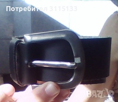 Официален колан от кожа  ,черен цвят НОВ 