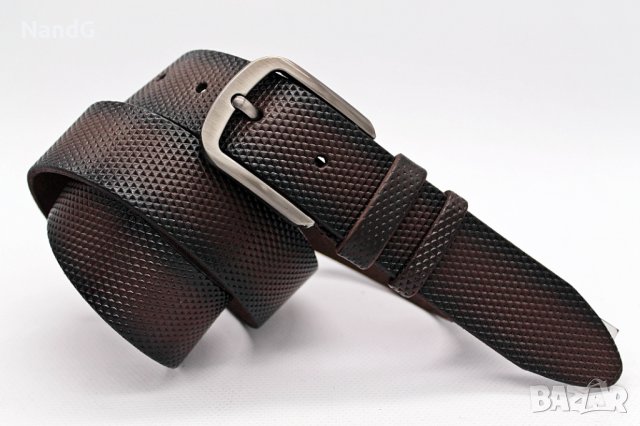 Кожен мъжки колан от естествена кожа, снимка 2 - Колани - 36673380