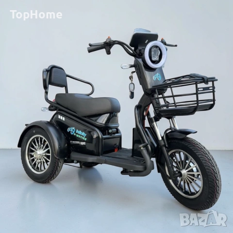  Двуместна Електрическа Триколка PUDDING 1800W Black 