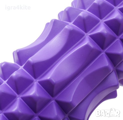 ГОЛЕМИ 2в1 Фоумролер + масажен стик 45x14 Foam roller, снимка 2 - Йога - 40841865