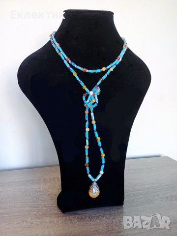 Колие от тюркоаз, снимка 2 - Колиета, медальони, синджири - 37893044