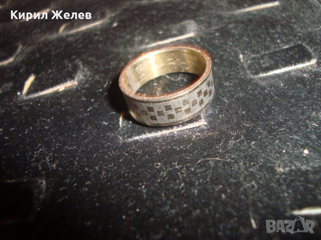 МОДНА ХАЛКА ШАХМАТЕН ПРЪСТЕН БЛАГОРОДНА СТОМАНА 16615, снимка 2 - Пръстени - 30496754