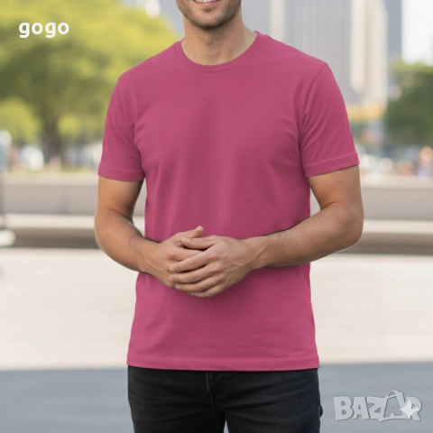 Мъжки тениски от 100% памук – 8 различни цвята. Вземаш 4 броя, получаваш 8 броя. Цената е за 1 бр , снимка 7 - Тениски - 51851140