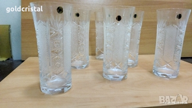 кристални чаши вода Зорница лукс , снимка 5 - Антикварни и старинни предмети - 51717040
