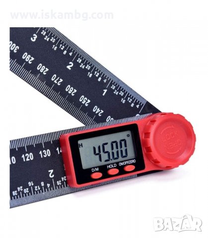 ДИГИТАЛЕН ЪГЛОМЕР С ГОЛЯМ ПОДРОБЕН LCD ЕКРАН - код 3104, снимка 5 - Измервателни инструменти - 33893922