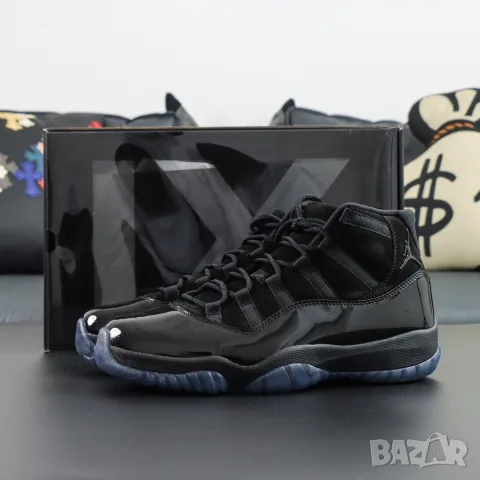 !НОВИ! Air Jordan 11 Retro | Black/Cap and Gown | + КУТИЯ