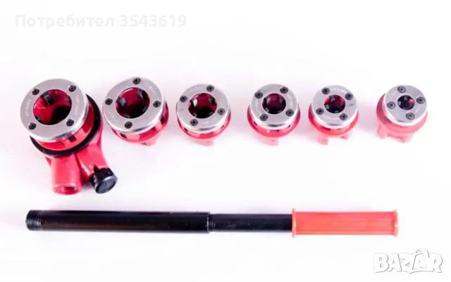 Професионален Комплект Винторезка с 6 глави 1/4” 3/8” 1/2 3/4 1″ 1-1/4, снимка 2 - Други инструменти - 51847803