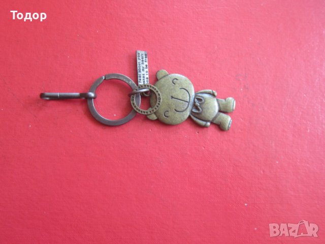Страхотен бронзов ключодържател мечок, снимка 5 - Арт сувенири - 37914432
