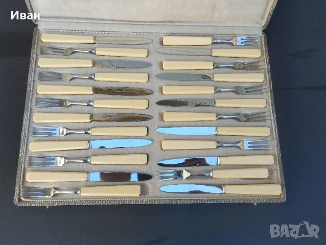 Комплект от 24 броя прибори за хранене/десерт, снимка 2 - Прибори за хранене, готвене и сервиране - 52226525